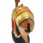 Camel Statue Gold Foil Painting Work Figurine Wooden Carving Camel Vintage Old