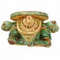 Ganesha Statue 14" Jade stone painting Sculpture Hindu Elephant God Lord Figure
