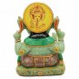 Ganesha Statue 14" Jade stone painting Sculpture Hindu Elephant God Lord Figure