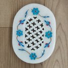 Soap tray Stone 3" x 5" Natural Turquoise gemstone inlay work Gift home decor