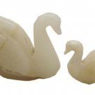 Duck Statue Pair Onyx Gemstone Figurine Decor Sculpture Art Vintage Feng Shui