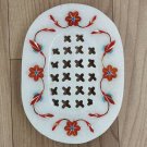 Soap tray Stone 3" x 5" Natural Orange Aventurine gemstone inlay work Gift decor