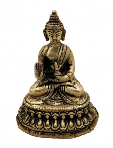 Brass Buddha Statue Feng Shui Tibetan Medicine Buddha Sitting