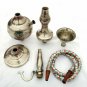 Hukka 22" Silver Indian Brass Vintage folding Hooka Set Pipes Antique Finished