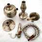 Hukka 22" Silver Indian Brass Vintage folding Hooka Set Pipes Antique Finished