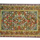 Rugs Jewel Carpet Wall Hanging Floral 2½' X 4' Handmade Embroidery Zardozi Gift