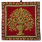 Rugs Jewel Carpet Wall Hanging Flower 15 X 15  Hand Embroidery Gemstone Zardozi