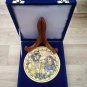 Decorative plates 6" Marble Stone Handmade Villagers Men painting Home decor