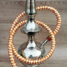 Hukka 14" Silver Indian Brass Vintage folding Hooka Set Pipes Antique Finished
