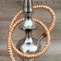 Hukka 14" Silver Indian Brass Vintage folding Hooka Set Pipes Antique Finished