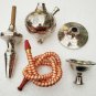 Hukka 14" Silver Indian Brass Vintage folding Hooka Set Pipes Antique Finished