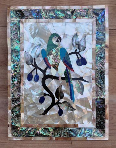 Serving tray marble stone 9" x 12" pietra dura gemstone inlay work Platter Gift