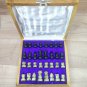 Stone Chess Set 6" Travel Stone Pieces with Stone Board game indoor