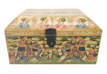 Bone Inlay Jewelry Box trinket box Decorative handmade Painting home decor gift