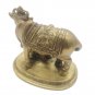 Brass cow Kamdhenu statue 3" vintage handmade animal figurine home décor gift
