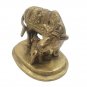 Brass cow Kamdhenu statue 3" vintage handmade animal figurine home décor gift