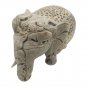 Stone Elephant statue 5.5" handmade Undercut Vintage trunk Down D&Atilde;&copy;cor Sculpture
