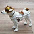 Dog Trinket box small souvenir animal gift Decorated with Crystal