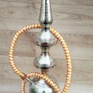 Hukka 16" Silver Indian Brass Vintage folding Hooka Set Pipes Antique Finished