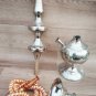 Hukka 16" Silver Indian Brass Vintage folding Hooka Set Pipes Antique Finished