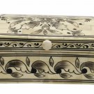 Bone Inlay Jewelry Box Decorative handmade Floral Painting home decor gift