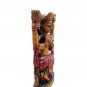 Wooden Laxmi Hand Carved Antique painting Sculpture Hindu God Statue Home Decor