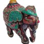 Elephant marble dust statue handmade gemstone work  Collectible home d&Atilde;&copy;cor Gift