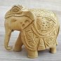 Wood Elephant Sculpture trunk Down hand Carved Wooden Figurine 4 Pcs Set Statue