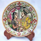 Decorative plates 6" Marble Stone Handmade mumtaz and shahjahan painting Wall