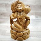 Hanuman Statue 12" Wooden Handmade Hindu God Monkey Lord Idol Lord of Strength