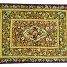 Rugs Jewel Carpet Wall Hanging Floral 1½' X 2' Handmade Embroidery Zardozi Gift