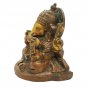 Brass Ganesa statue 6" Handmade Hindu God Sculpture Home Office Décor Gift