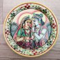 Decorative plates 6" Marble Stone Handmade Radha Krishna painting Home decor