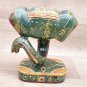 Stone Ganesha Head Statue Handmade Painting Elephant Head Unique Ornaments Gift