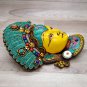 Kumari Girl Mask 9" Carving handmade Wall hanging Sculpture wall Décor Religious