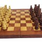 Wooden Chess Set 14" Folding Travel Wooden Pieces and Board Unique