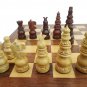 Wooden Chess Set 14" Folding Travel Wooden Pieces and Board Unique