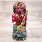 Hanuman Wood Statue 6" Bajranbali Hindu god Idol Home Office Temple Décor Gift