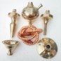 Hukka 16" Golden Indian Brass Vintage folding Hooka Set Pipes Antique Finished