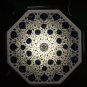 Coffee Table 18" handmade stone table top Lapis inlay work Wooden stand with LED