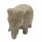Stone Elephant statue 3.5" handmade Carving Vintage trunk Down Décor Sculpture