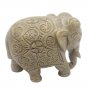 Stone Elephant statue 3.5" handmade Carving Vintage trunk Down Décor Sculpture