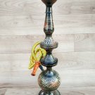 Hukka 16" Black Indian Brass Vintage folding Hooka Set Pipes Antique Finished