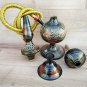 Hukka 16" Black Indian Brass Vintage folding Hooka Set Pipes Antique Finished