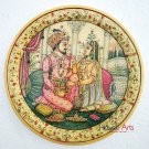 Decorative plates 9" Marble Stone Handmade Mumtaj shahjahan painting Home decor