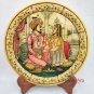 Decorative plates 9" Marble Stone Handmade Mumtaj shahjahan painting Home decor