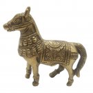 Brass Jumping Horse statue 4.5" vintage handmade animal figurine home décor gift