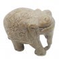 Stone Elephant statue 3" handmade Carving Vintage trunk Down Décor Sculpture