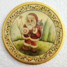 Decorative plates 6" Marble Stone Handmade santa claus painting Home decor
