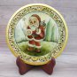 Decorative plates 6" Marble Stone Handmade santa claus painting Home decor